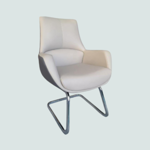 Leather Swivel Chairs – Hybrid Executive Series (Black & Chrome)