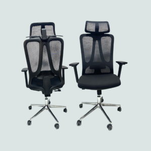 A107 Modern Executive Swivel Chair – Frost White & Slate