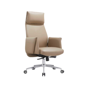 2544A Premium High-Back Executive Chair – Sand Beige (F35-83A)