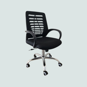 Model 602 Ergonomic Low-Back Mesh Chair – Jet Black