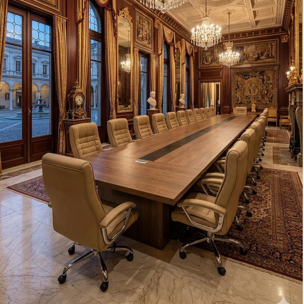 Morden meeting table 8 meter length and width 160cm and with 20 chairs