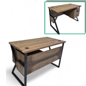 Industrial Walnut X-Frame Desk (Model 120x60)