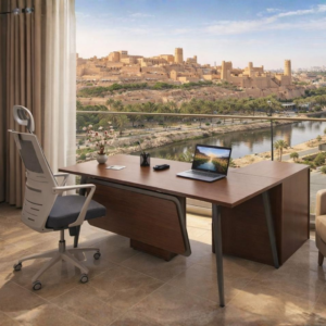 Premium Walnut Executive L-Shaped Workstation