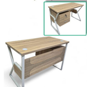 Industrial Oak X-Frame Office Desk