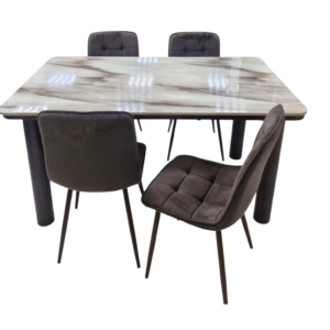 Executive Marble-Style Dining Collection (Deep Tones)