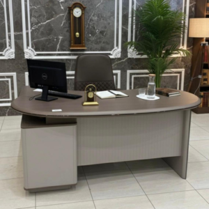 Luxury Curved Executive Desk with Integrated Side Return