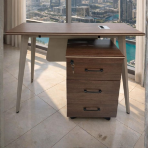 Modern White L-Shaped Executive Desk