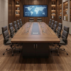 Luxurious meeting table with 2 draws and size 6  cm  available without chair